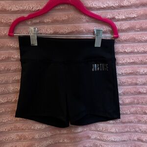 Justice Kids Black Athletic Shorts